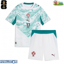 Portugal Rafael Leao #17 Bortedraktsett Barn VM 2026 Kortermet (+ Korte bukser)